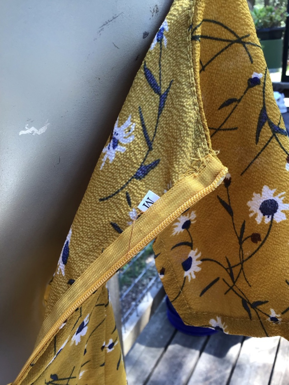 Mustard Floral Ruffle Romper - Picture 9 of 9
